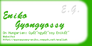 eniko gyongyossy business card